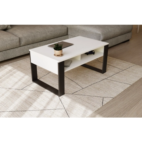 Stolik kawowy ST7 biały prostokątny nowoczesny loft